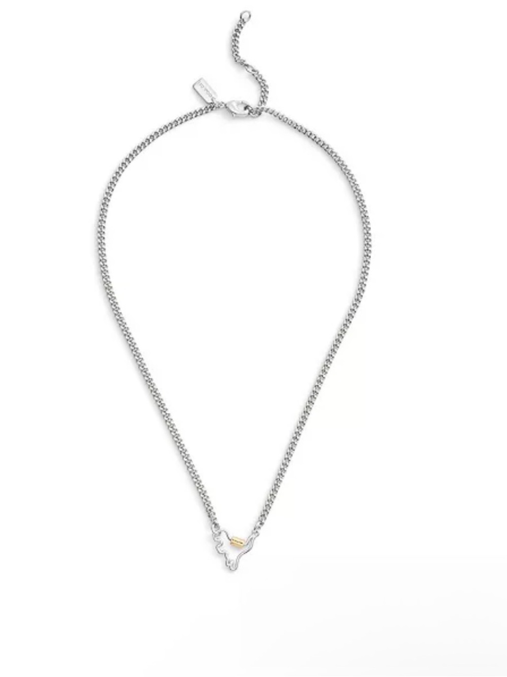 COACH
Two-Tone Signature Carabiner Rexy Pendant Necklace. New with tag . - Picture 5 of 8